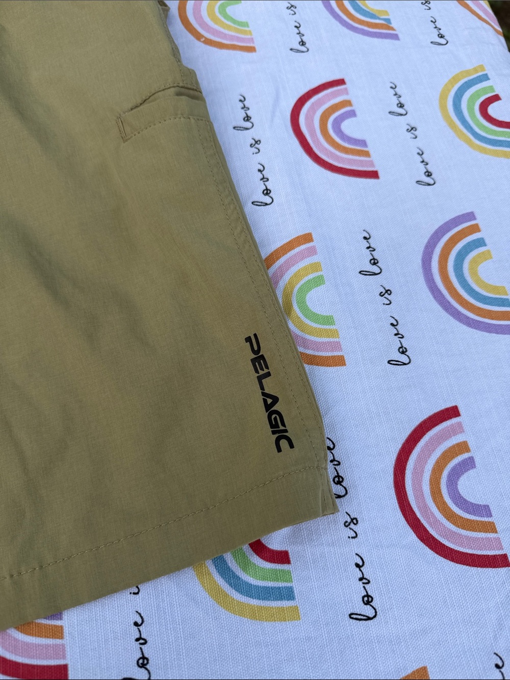 Pelagic Men's Olive Flat-Front Shorts - Picture 5 of 6